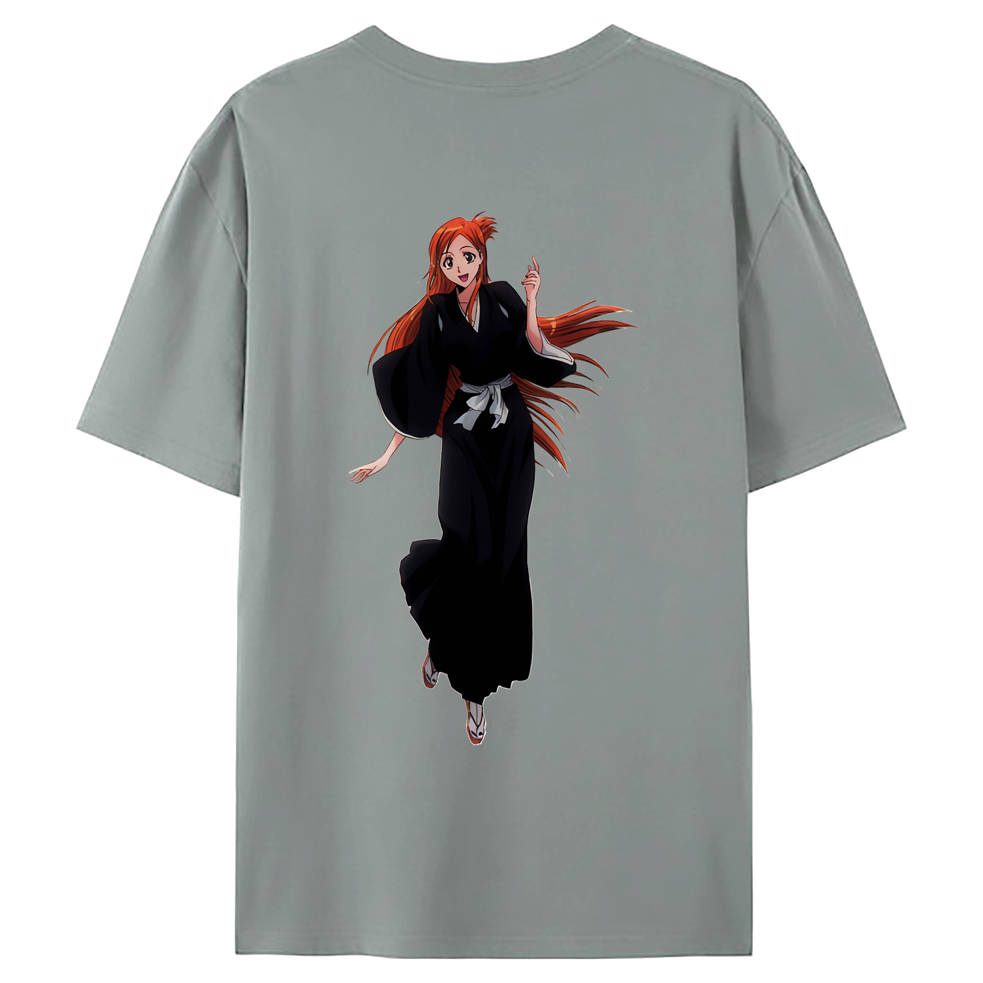 （画像用） ブリーチ 井上織姫（いのうえおりひめ） BLEACH Inoue Orihime 綿100％ メンズ半袖Tシャツ（バックプリント） 通気性